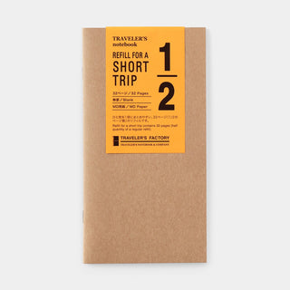 Traveler's Factory short trip paper notebook with kraft cover and orange label