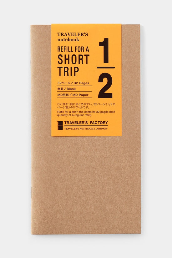 Traveler's Factory short trip paper notebook with kraft cover and orange label