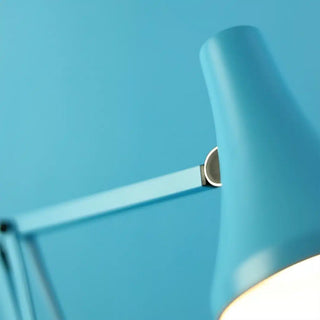 Turquoise lamp head and shade with adjustable arm joint