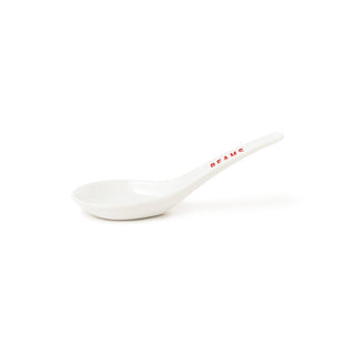 Ceramic soup spoon by BEAMS Japan, white, spoon bowl and short handle
