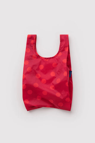 Baby BAGGU red polka-dot reusable tote bag, loop handle