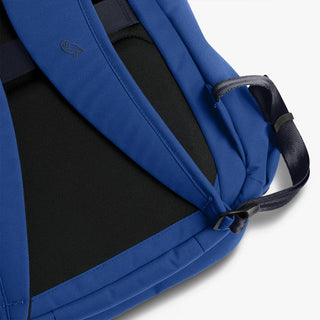 Bellroy Classic Daypack indigo blue with adjustable strap and stitched front panel detail