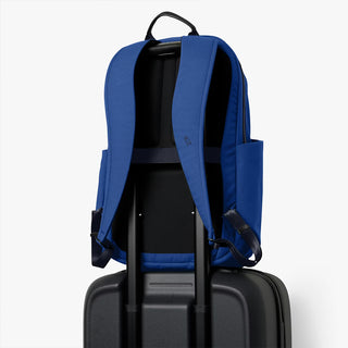 Bellroy Classic Daypack indigo blue, open back panel with padded shoulder straps