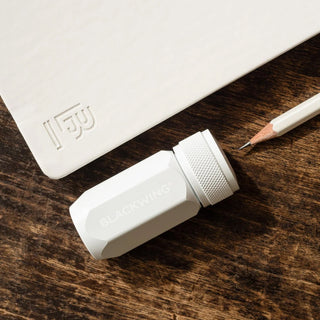 Blackwing long point pencil sharpener, white body with long pencil slot