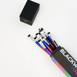 Blackwing Volume 343 pencil set in a black box, multiple pencils with metal ends