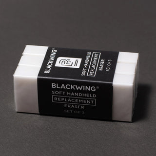Blackwing soft handheld replacement eraser set of three in boxed refills