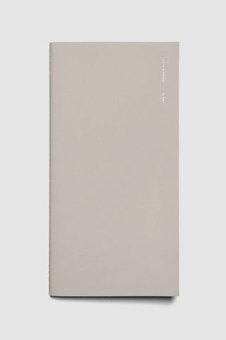 Slim A5 blank travel notebook, closed, beige cover