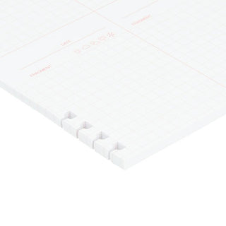 DELFONICS Rollbahn FLEXIBLE refill pages, cream L grid paper with ring edge holes