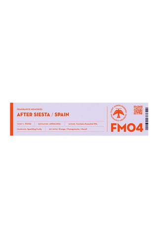 Incense sticks box label, After Siesta Spain, FM04