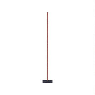 Single slender incense stick standing in a black square base