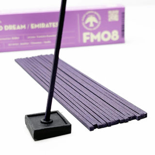 Fragrance Memories purple incense sticks with black holder and FM08 incense pack