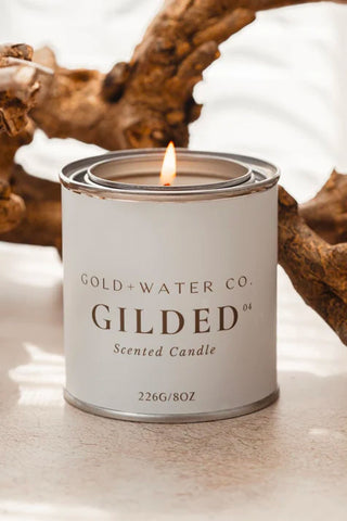Off-white GOLD+WATER CO. GILDED scented candle tin, No. 04