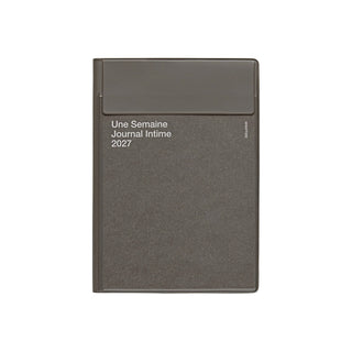 HIGHTIDE B6 weekly block planner in charcoal gray, front cover with title label