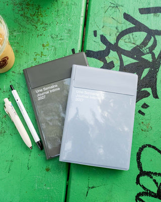 HIGHTIDE B6 weekly block planner set with dark gray and light gray covers