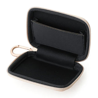 HIGHTIDE black zip utility case open, interior pouch and card slot shown