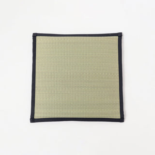 Hagihara x BEAMS Japan cushion back in navy: square woven cover with dark matching border