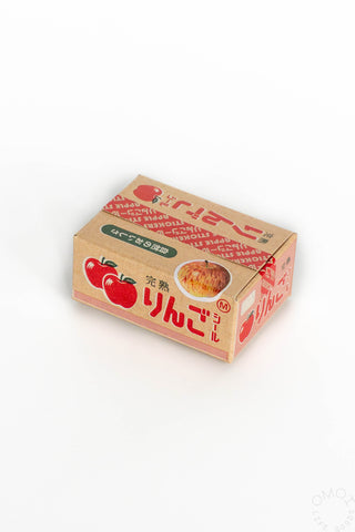 Apple-themed sticker seal carton box with red fruit graphics