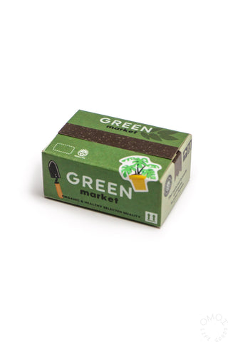 Green Market sticker seal carton box