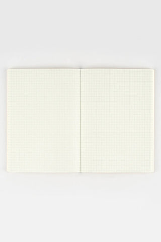 Open A5 graph notebook showing dotted grid pages