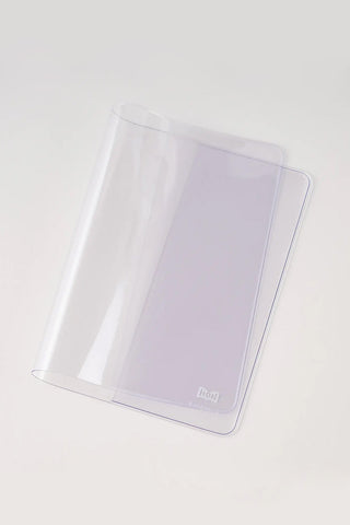 A6 clear notebook cover for Hobonichi Techo HON, transparent plastic, rounded corners
