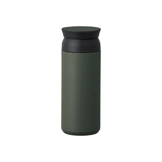 Dark green 500ml travel tumbler with matte black lid
