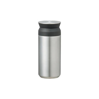 Stainless steel 500ml travel tumbler with black lid