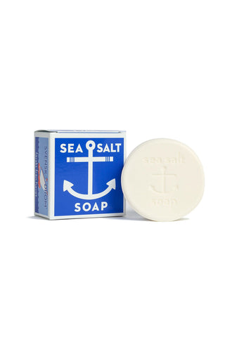 Kala sea salt soap bar and box with off-white round bar