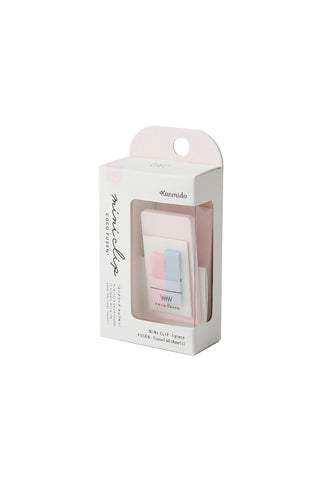 Kanmido mini clip sticky notes set, misty pink notes in gift box