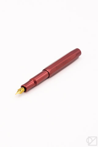 Ruby red fountain pen with gold nib and feed