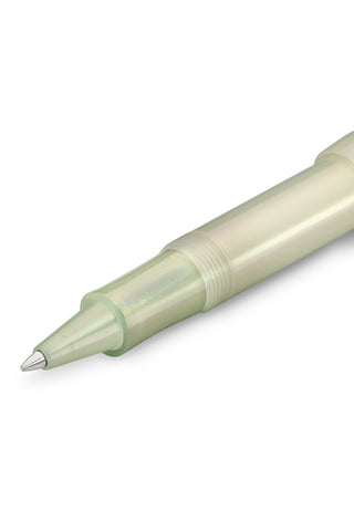 Light green Kaweco Lunar Sport rollerball pen with click-style cap and metal tip