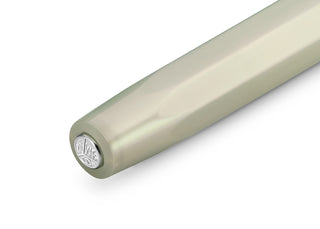 Light green Kaweco Lunar Sport rollerball pen end cap with stamped emblem