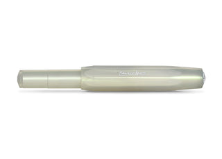 Light green Kaweco Lunar Sport rollerball pen, back end with logo