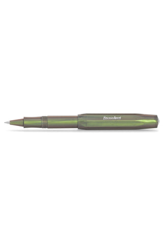 Kaweco Lunar Sport rollerball pen in shadow green, side profile