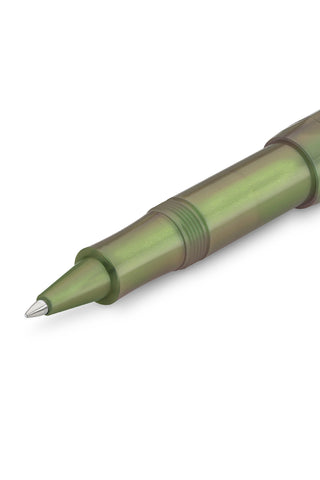 Shadow green Kaweco Lunar Sport rollerball pen close-up of grip and tip