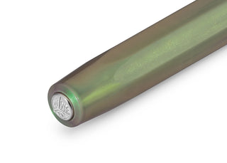 Kaweco Lunar Sport rollerball pen shadow green with end cap close-up