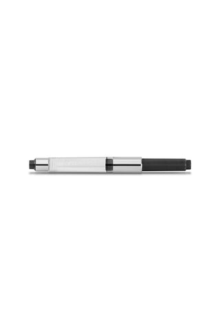 Kaweco pen converter in pearl black with chrome metal, cylindrical design