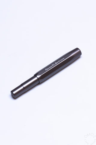 Anthracite Kaweco AL Sport fountain pen with clip and dark grip