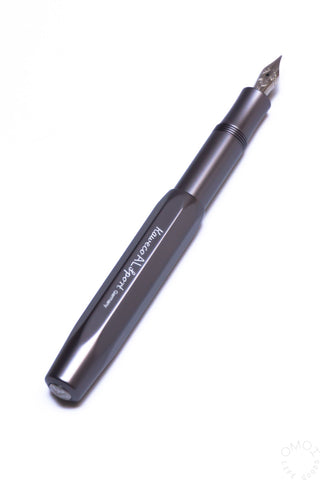 Kaweco AL Sport fountain pen in anthracite, side view with clip