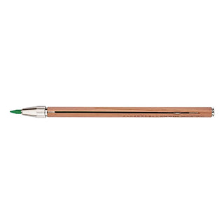Wooden 3.3mm lead holder with silver metal tip and green lead end cap