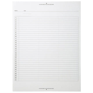 A5 field pad refill sheet with blank monthly lined rows for writing