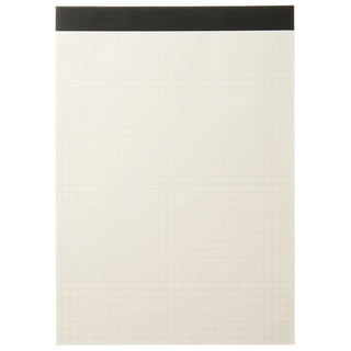 A5 memo pad refill with light grid paper and black top binding