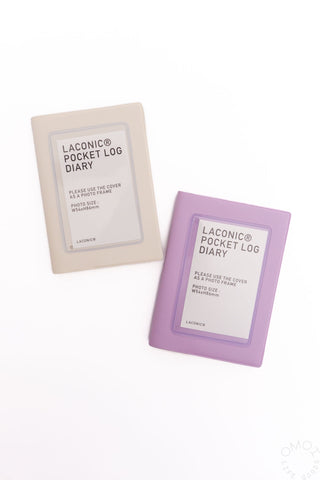 Purple LACONIC Pocket Log Diary with photo pocket on front cover