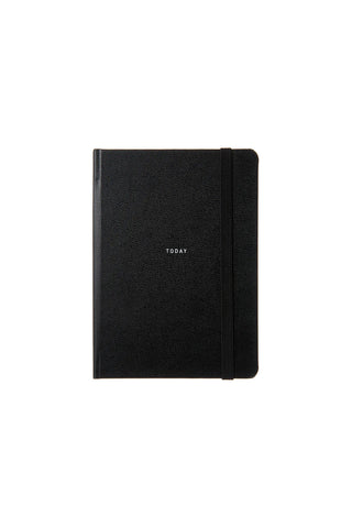 Black B7 pocket log diary with elastic strap, front “TODAY” panel