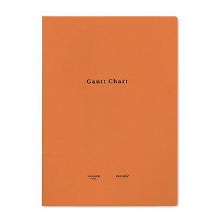 Orange notebook cover titled "Gantt Chart" with minimal branding