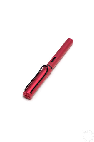 LAMY AL-Star fountain pen with fine nib, fiery red body and black grip