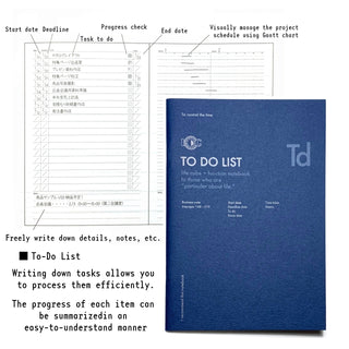 A5 blue To Do List function notebook with checklist-style cover layout