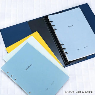 A5 notebook refill set with Think pages, blue cover, and divider sheets for planning