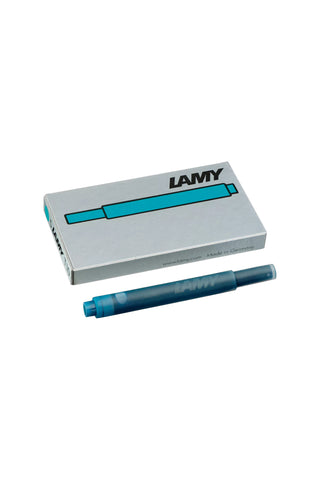 Lamy T10 ink cartridges, blue ink, boxed with one cartridge
