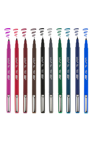 LePen Flex 10 brush markers with primary-color barrels and flexible brush tips