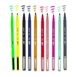 Le Pen Flex gel pens lineup in bright and fluorescent colors
